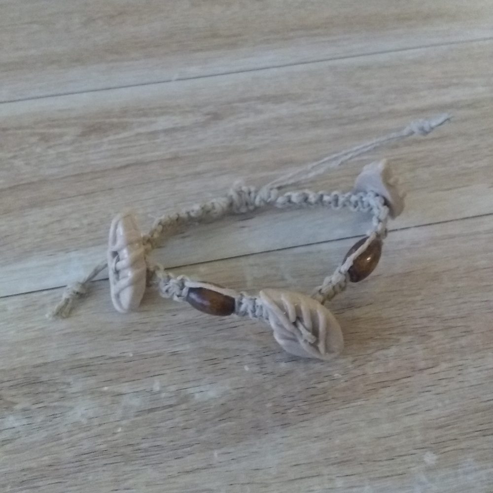 Handmade Hemp Bracelet (dark colour)